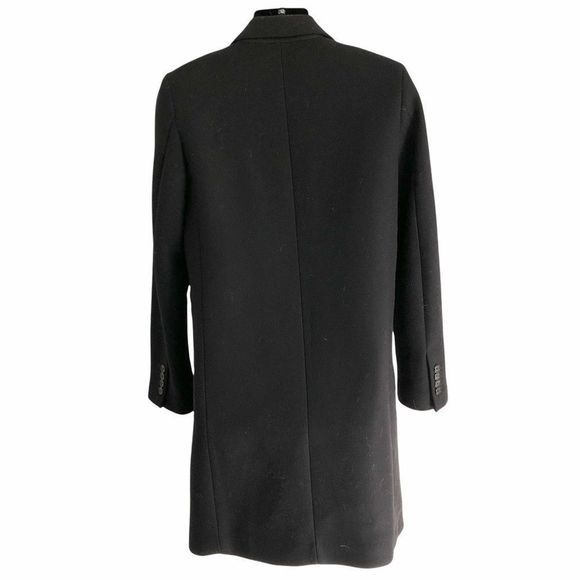 ZARA black wool over coat car length single button - Picture 8 of 10